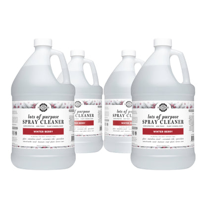 Rustic Strength, Lots of Purpose Spray Cleaner, 4 - 1 Gallon, Plastic Jugs, Winter Berry