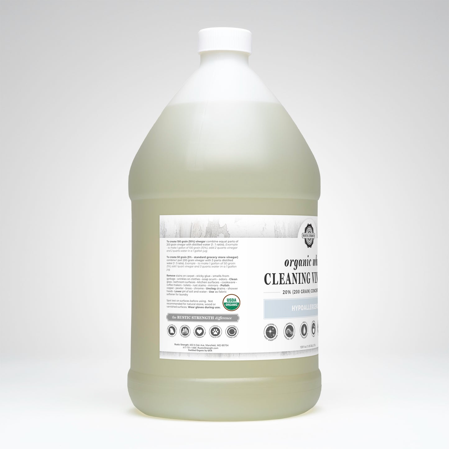 Organic Cleaning Vinegar - 200 grain