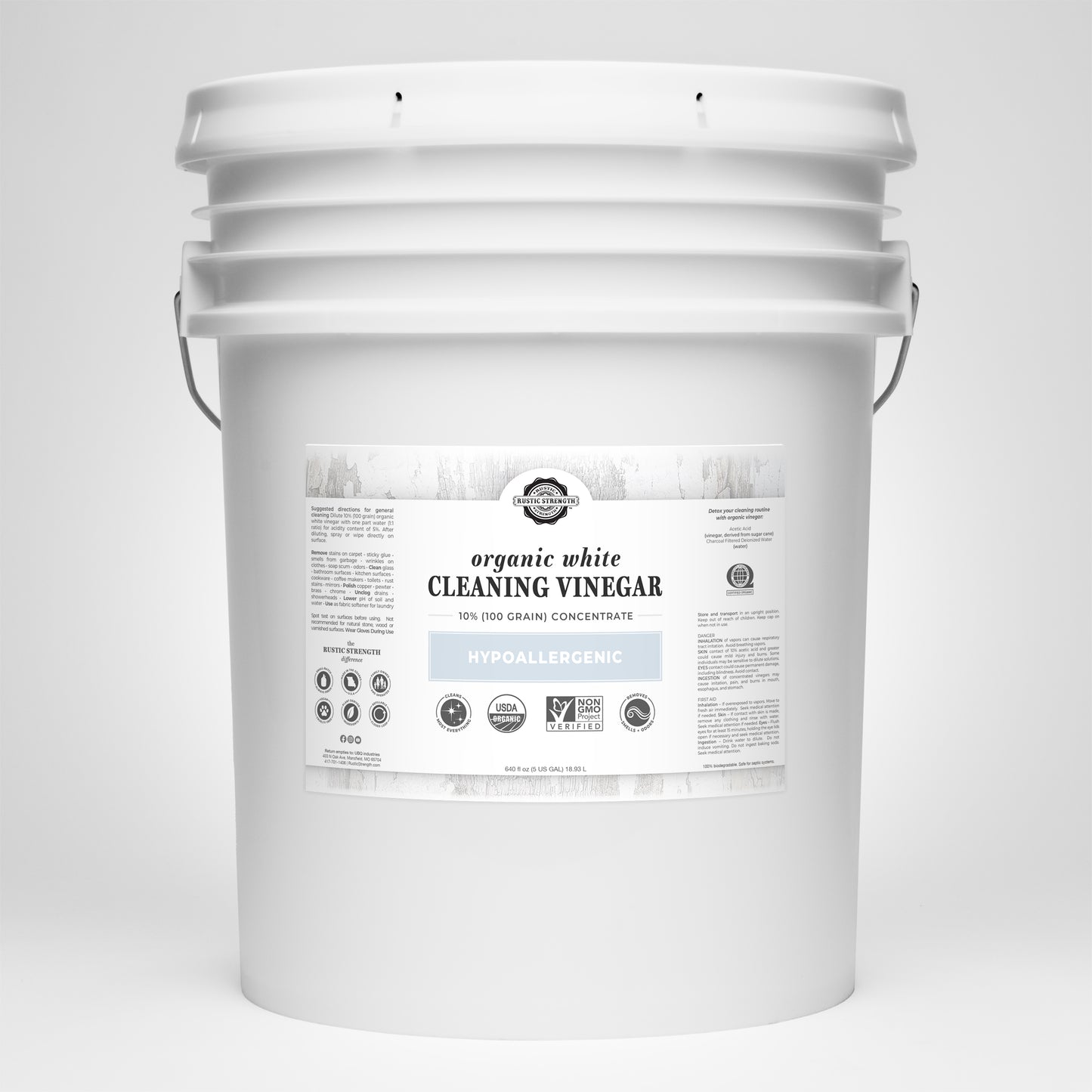 Organic Cleaning Vinegar - 100 grain