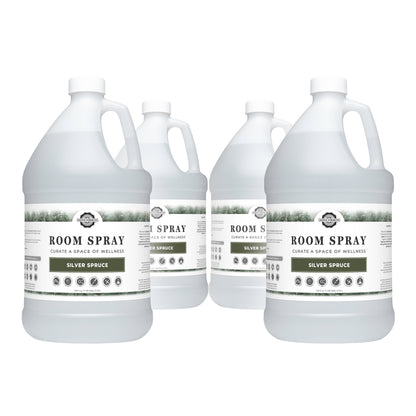 Rustic Strength, Room Spray, 4 - 1 Gallon, Plastic Jugs, Silver Spruce