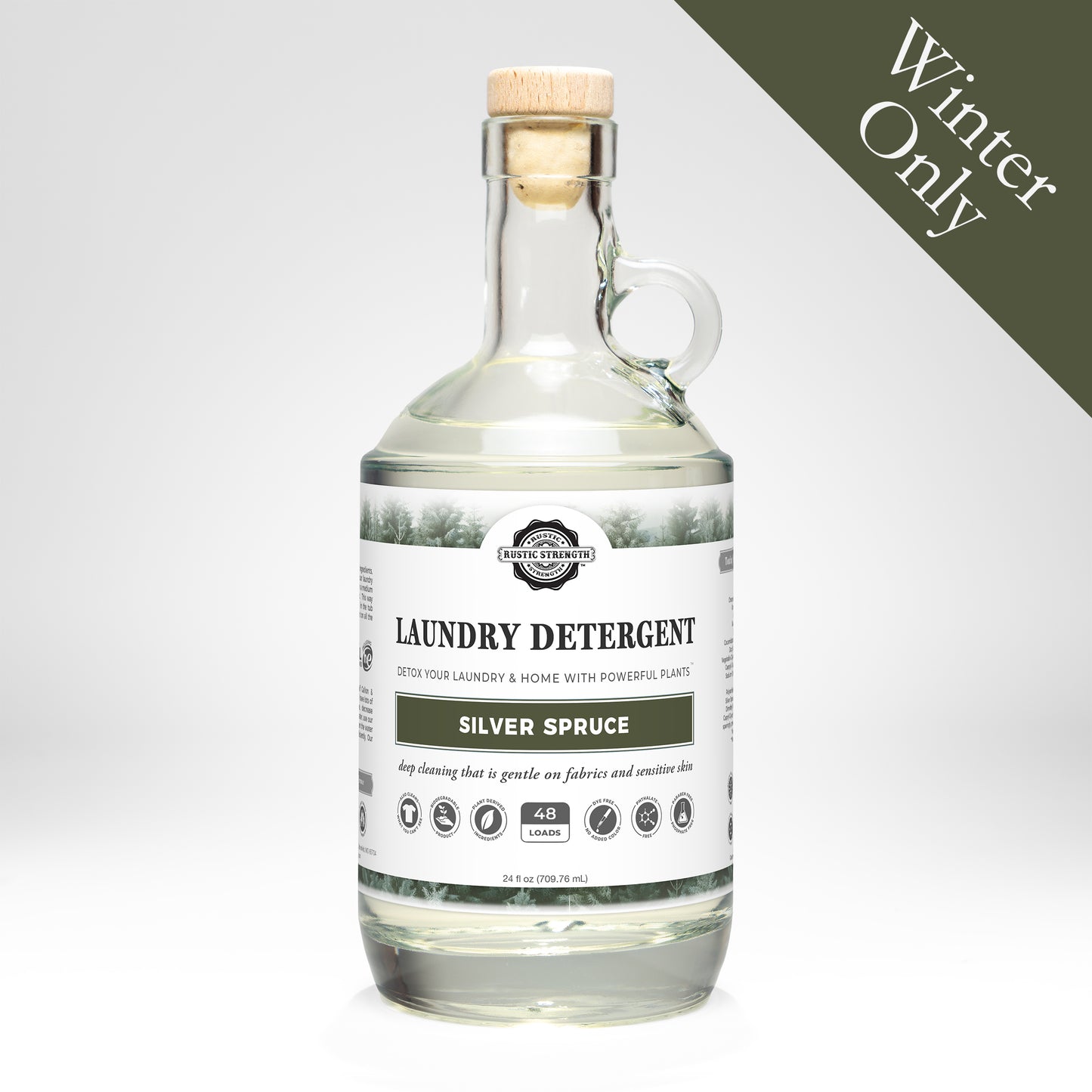 Laundry Detergent | Silver Spruce | 24 oz Glass Bottle