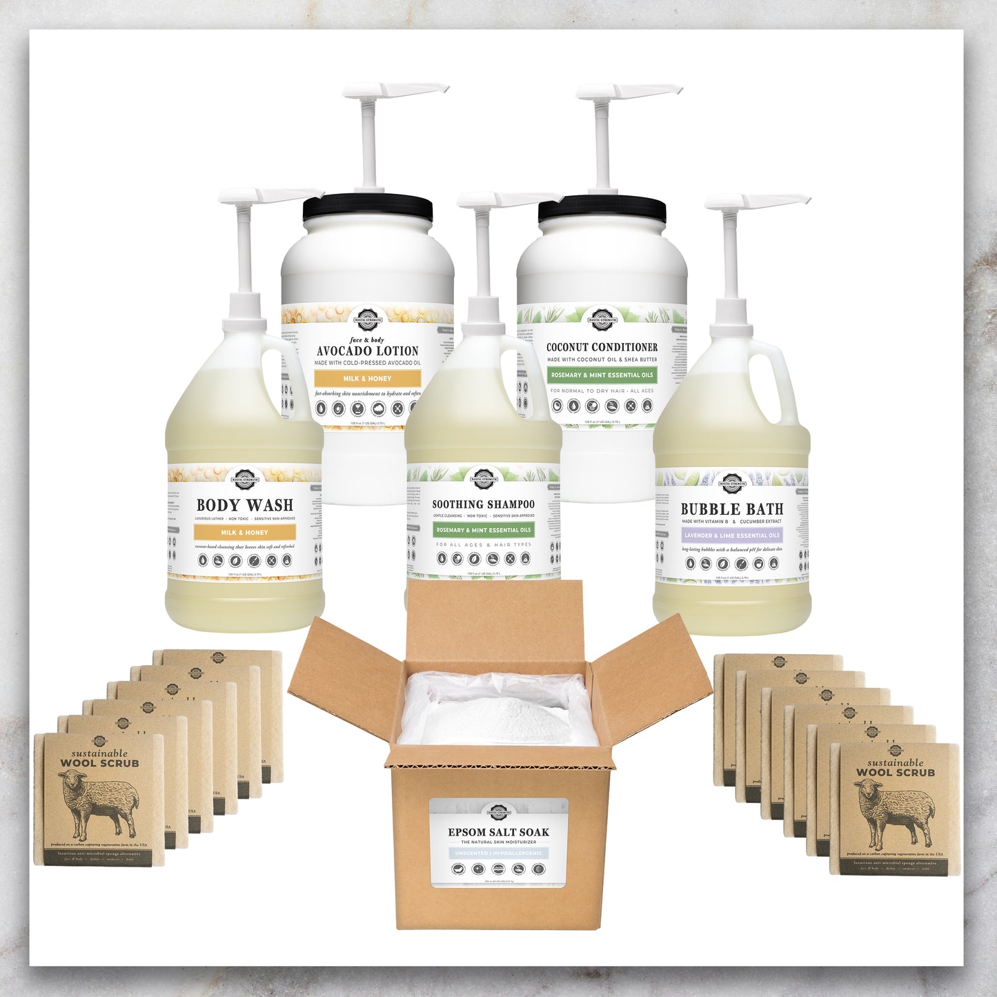 Bath & Body Starter Bundle | Plastic Display Bottles | Scented