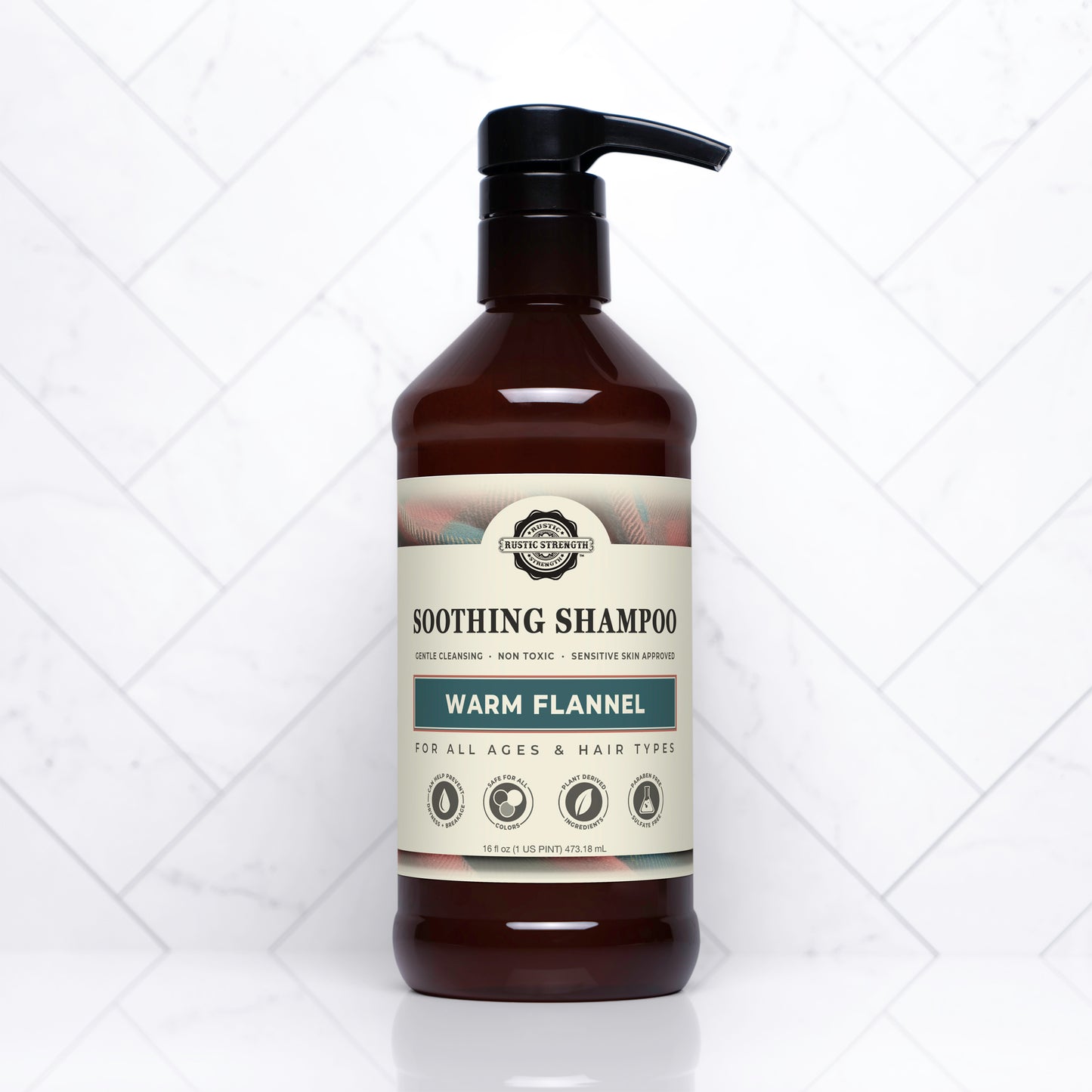 Soothing Shampoo | Warm Flannel | 16 oz Bottle