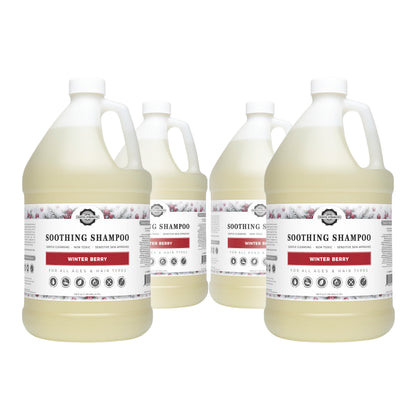Rustic Strength, Soothing Shampoo, 4 - 1 Gallon Plastic Jugs, Winter Berry