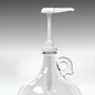 Rustic Strength, Pump for 1 Gallon Glass or Plastic Jugs, White pump pictured on a 1 Gallon Glass Jug with only the top of the jug and handle in view