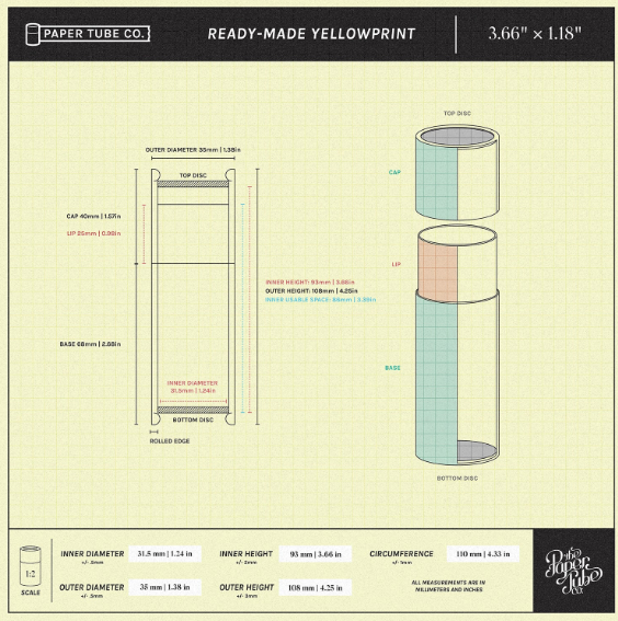 CLEARANCE | Paper Tube #540 | Black