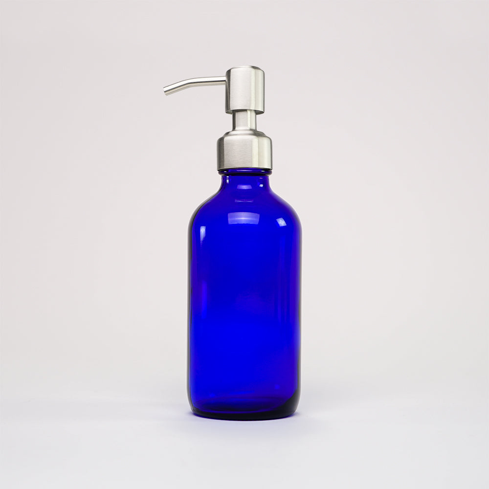 8 oz Cobalt Blue Glass Keeper Bottle